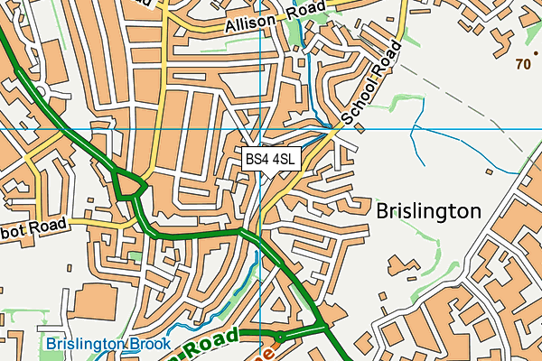 BS4 4SL map - OS VectorMap District (Ordnance Survey)