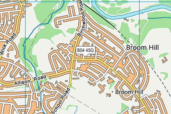 BS4 4SQ map - OS VectorMap District (Ordnance Survey)