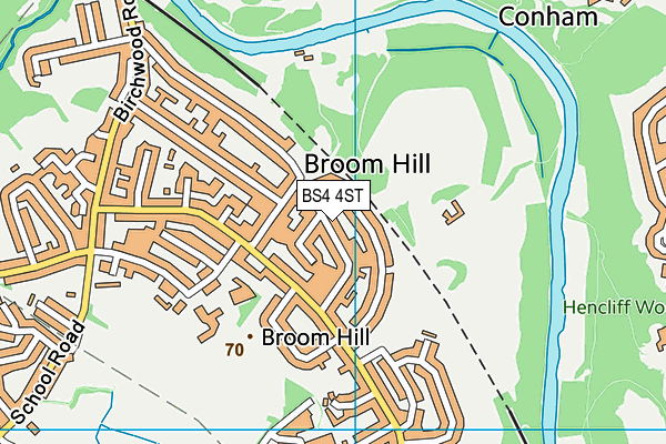 BS4 4ST map - OS VectorMap District (Ordnance Survey)