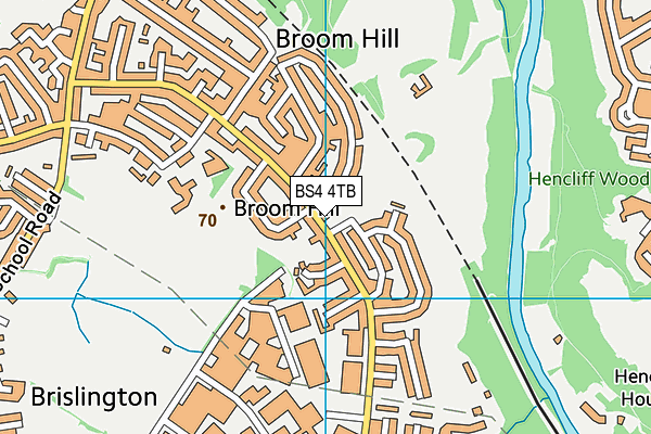 BS4 4TB map - OS VectorMap District (Ordnance Survey)