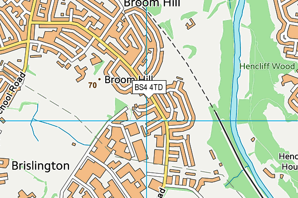 BS4 4TD map - OS VectorMap District (Ordnance Survey)