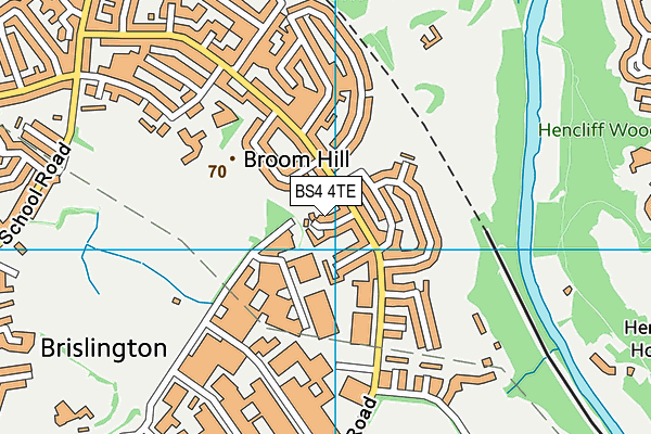 BS4 4TE map - OS VectorMap District (Ordnance Survey)