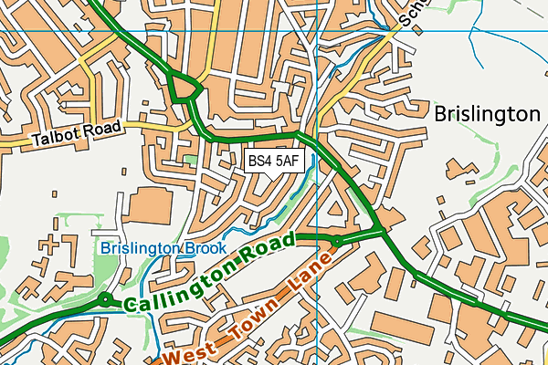 BS4 5AF map - OS VectorMap District (Ordnance Survey)