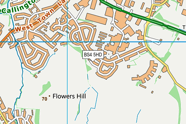 BS4 5HD map - OS VectorMap District (Ordnance Survey)