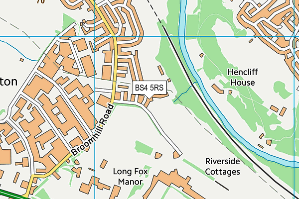 Brislington Cricket Club  map (BS4 5RS) - OS VectorMap District (Ordnance Survey)