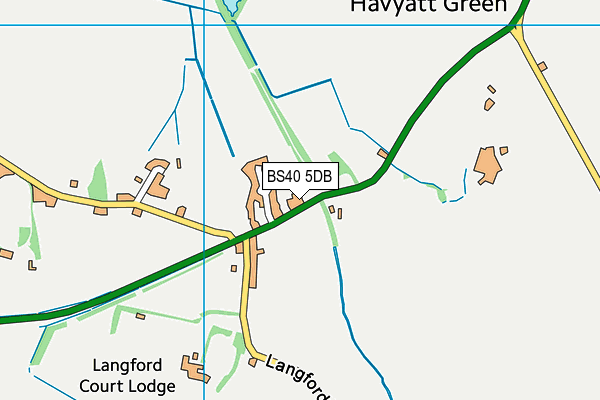 BS40 5DB map - OS VectorMap District (Ordnance Survey)