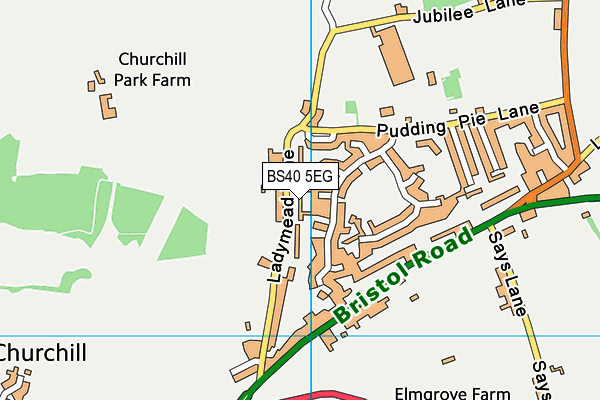 BS40 5EG map - OS VectorMap District (Ordnance Survey)