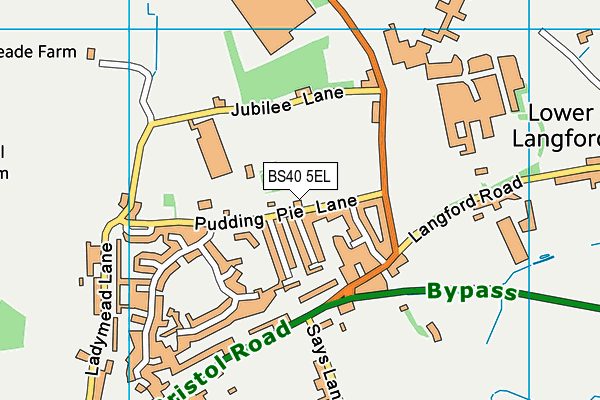 Churchill Church of England Primary School map (BS40 5EL) - OS VectorMap District (Ordnance Survey)