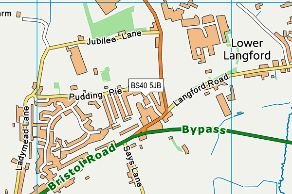 BS40 5JB map - OS VectorMap District (Ordnance Survey)