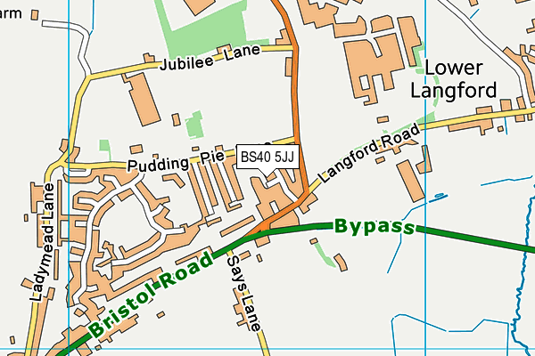 BS40 5JJ map - OS VectorMap District (Ordnance Survey)