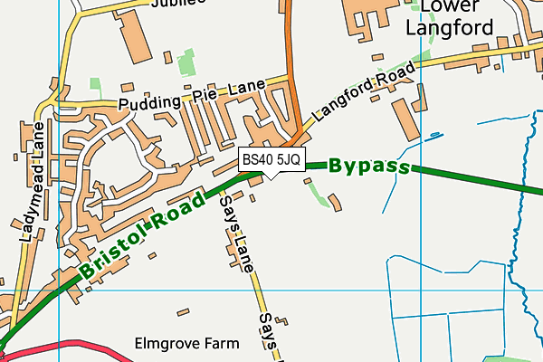 BS40 5JQ map - OS VectorMap District (Ordnance Survey)