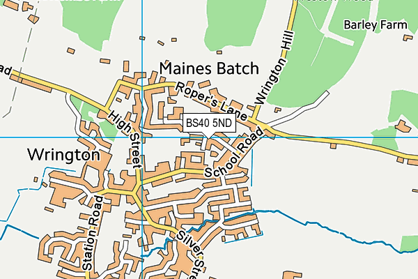BS40 5ND map - OS VectorMap District (Ordnance Survey)