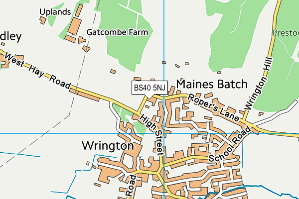 BS40 5NJ map - OS VectorMap District (Ordnance Survey)