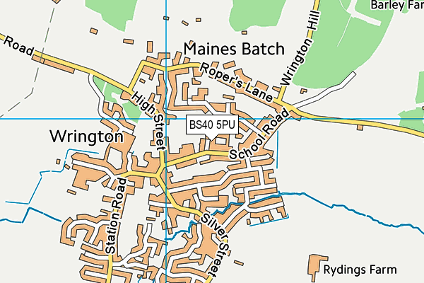 BS40 5PU map - OS VectorMap District (Ordnance Survey)