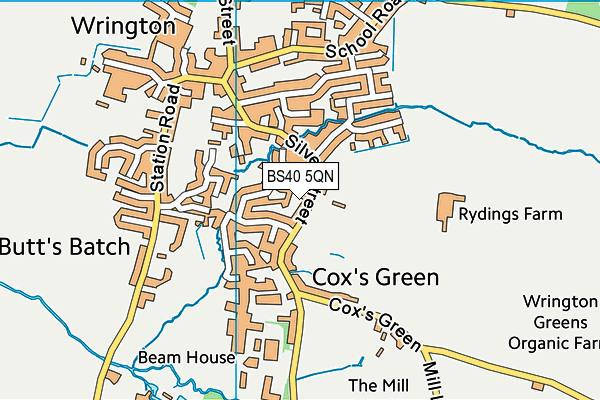 Wrington Recreation Ground map (BS40 5QN) - OS VectorMap District (Ordnance Survey)