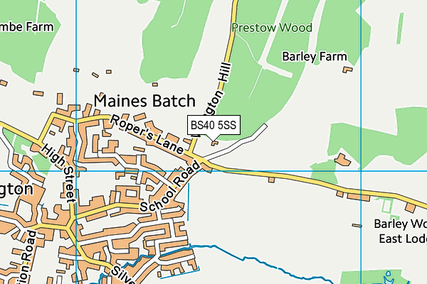 BS40 5SS map - OS VectorMap District (Ordnance Survey)
