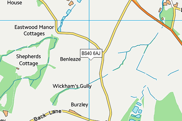 BS40 6AJ map - OS VectorMap District (Ordnance Survey)