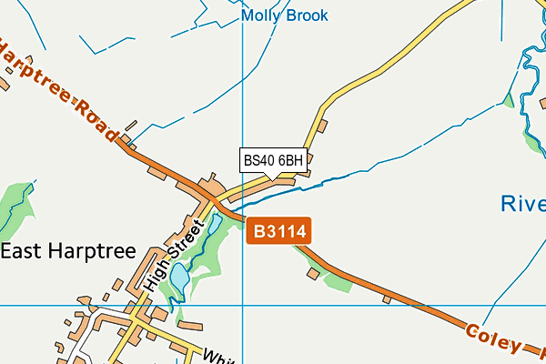 BS40 6BH map - OS VectorMap District (Ordnance Survey)