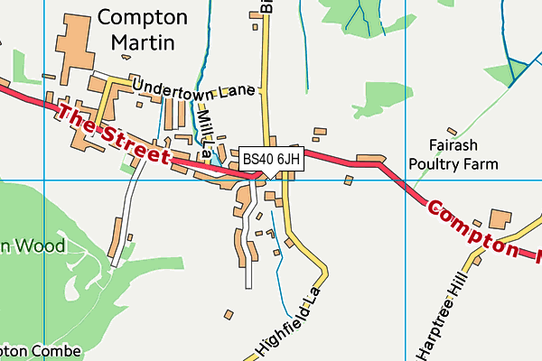 BS40 6JH map - OS VectorMap District (Ordnance Survey)