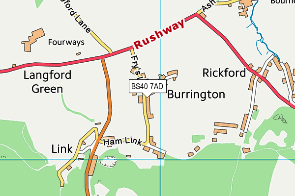 Burrington Church of England Primary School map (BS40 7AD) - OS VectorMap District (Ordnance Survey)