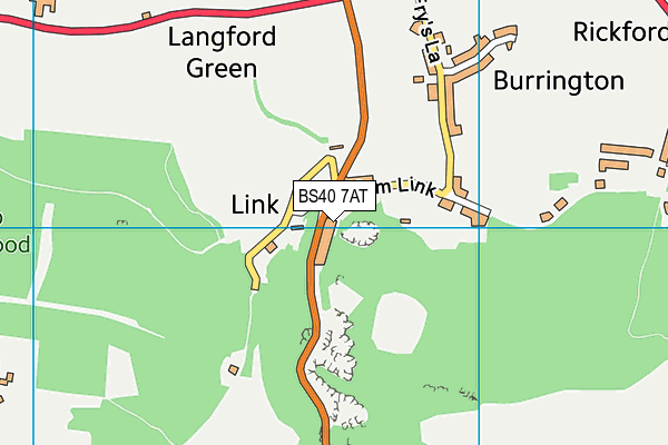 BS40 7AT map - OS VectorMap District (Ordnance Survey)