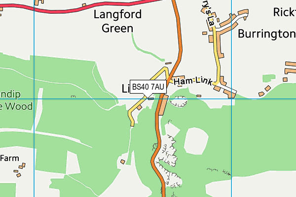 BS40 7AU map - OS VectorMap District (Ordnance Survey)