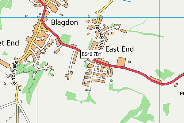 BS40 7BY map - OS VectorMap District (Ordnance Survey)