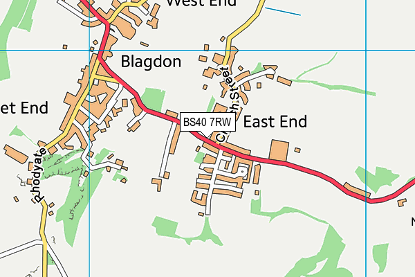 Blagdon Primary School map (BS40 7RW) - OS VectorMap District (Ordnance Survey)
