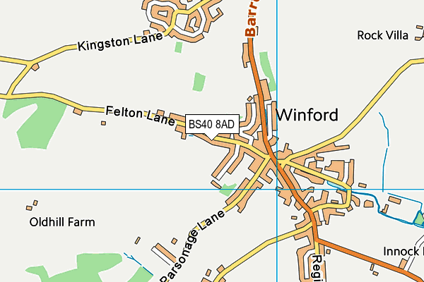 Winford Church of England Primary School map (BS40 8AD) - OS VectorMap District (Ordnance Survey)
