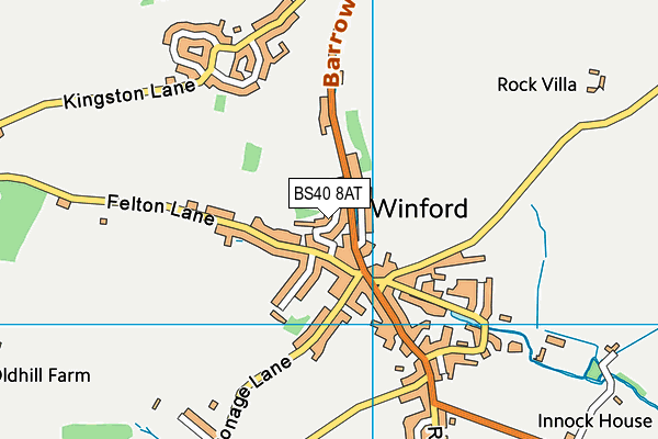 BS40 8AT map - OS VectorMap District (Ordnance Survey)