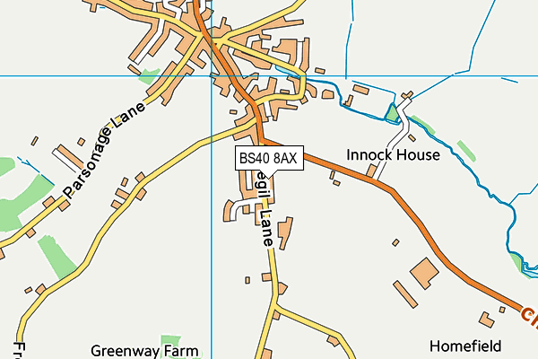 BS40 8AX map - OS VectorMap District (Ordnance Survey)