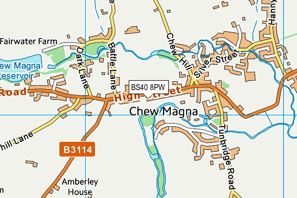 BS40 8PW map - OS VectorMap District (Ordnance Survey)