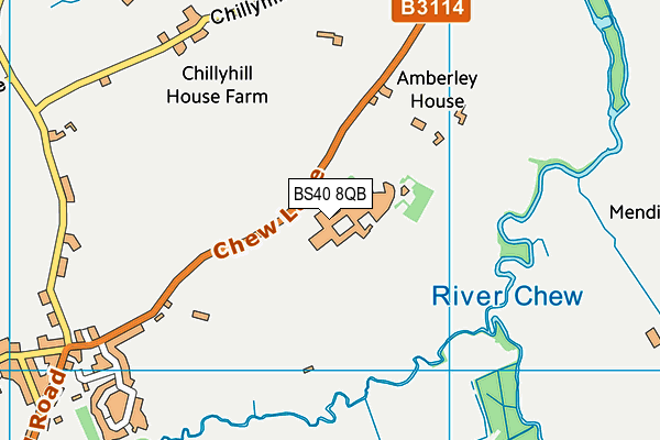 Chew Valley Leisure Centre map (BS40 8QB) - OS VectorMap District (Ordnance Survey)
