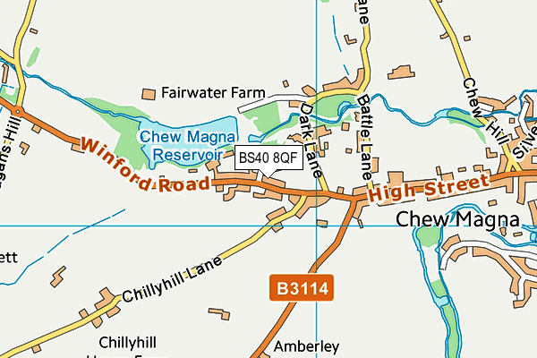 BS40 8QF map - OS VectorMap District (Ordnance Survey)