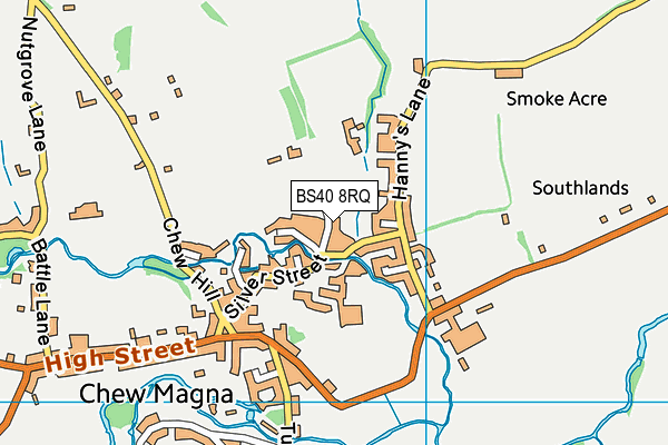 Chew Magna Primary School map (BS40 8RQ) - OS VectorMap District (Ordnance Survey)