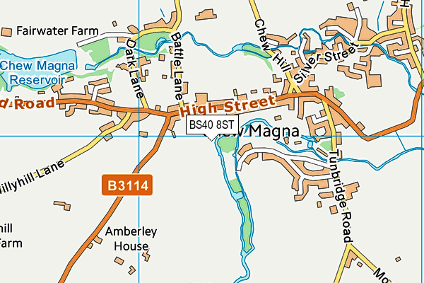 BS40 8ST map - OS VectorMap District (Ordnance Survey)