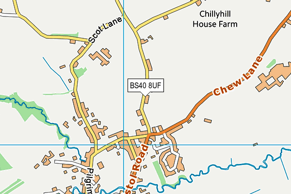 Chew Stoke Cricket Club map (BS40 8UF) - OS VectorMap District (Ordnance Survey)