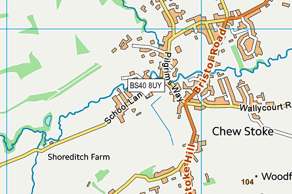 Chew Stoke Church School map (BS40 8UY) - OS VectorMap District (Ordnance Survey)