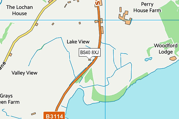 BS40 8XJ map - OS VectorMap District (Ordnance Survey)