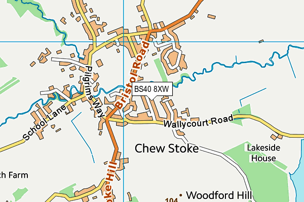 BS40 8XW map - OS VectorMap District (Ordnance Survey)