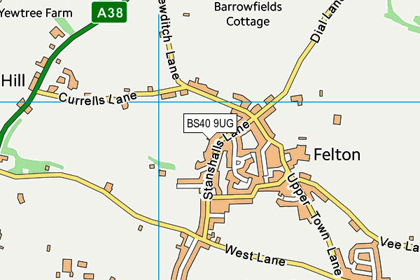 BS40 9UG map - OS VectorMap District (Ordnance Survey)
