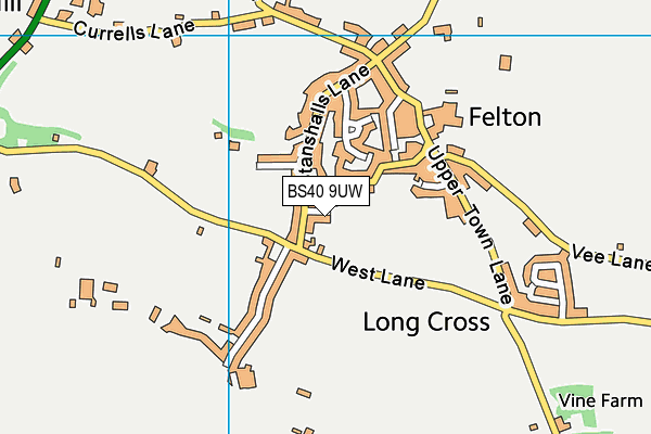 BS40 9UW map - OS VectorMap District (Ordnance Survey)