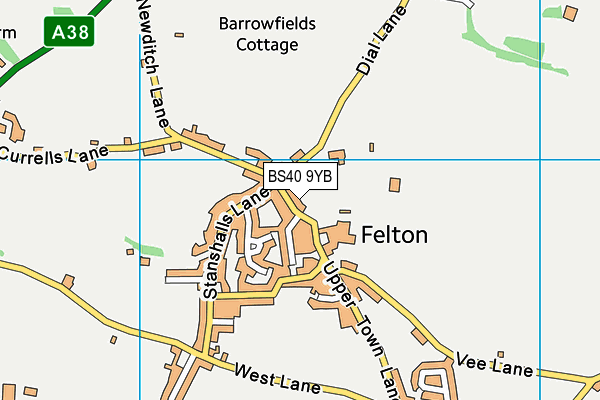 BS40 9YB map - OS VectorMap District (Ordnance Survey)