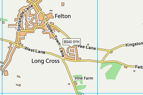 BS40 9YH map - OS VectorMap District (Ordnance Survey)