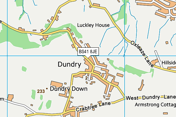 Dundry Church of England Primary School map (BS41 8JE) - OS VectorMap District (Ordnance Survey)
