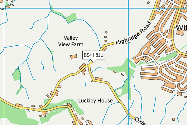 BS41 8JU map - OS VectorMap District (Ordnance Survey)