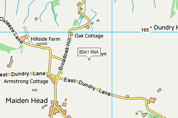 BS41 8NA map - OS VectorMap District (Ordnance Survey)