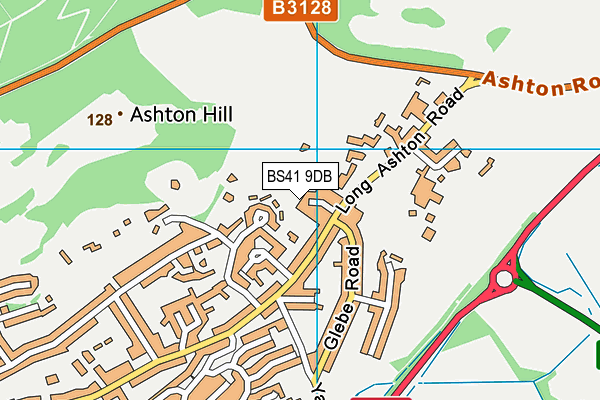 BS41 9DB map - OS VectorMap District (Ordnance Survey)