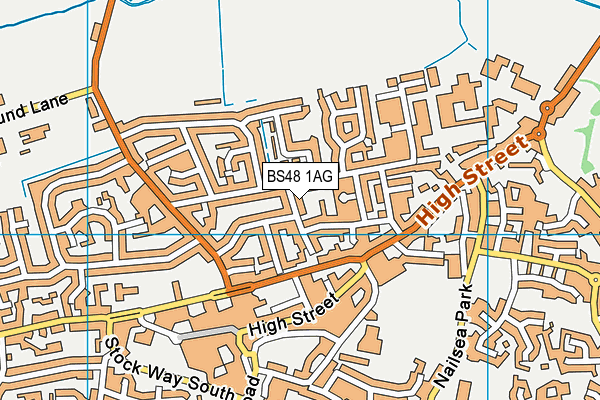BS48 1AG map - OS VectorMap District (Ordnance Survey)