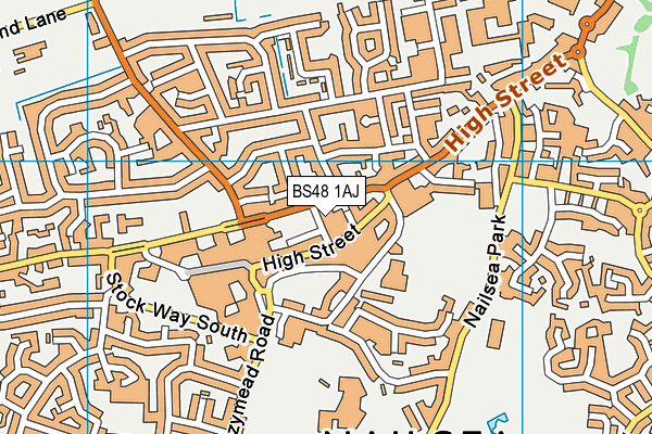 BS48 1AJ map - OS VectorMap District (Ordnance Survey)